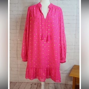 Crown & Ivy Dress Sequin Event Swing Dress Long Sleeve